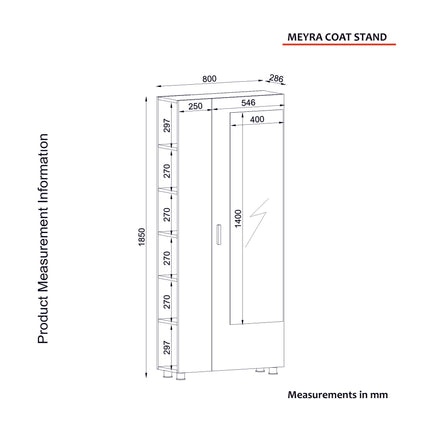 Előszobafal Meyra - White-VASBÚTOR