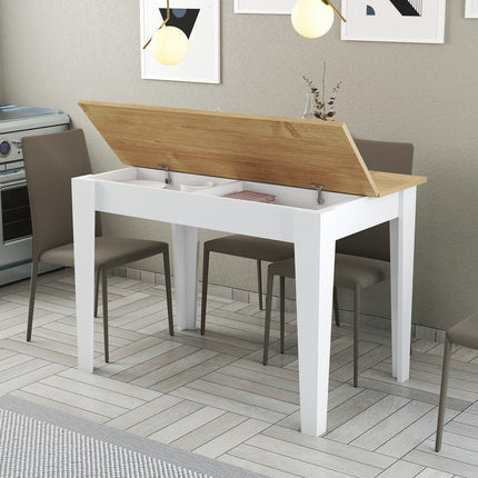 Étkező asztal Kiev 512 - White, Oak-VASBÚTOR