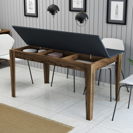 Étkező asztal Milan 513 - Walnut, Anthracite-VASBÚTOR