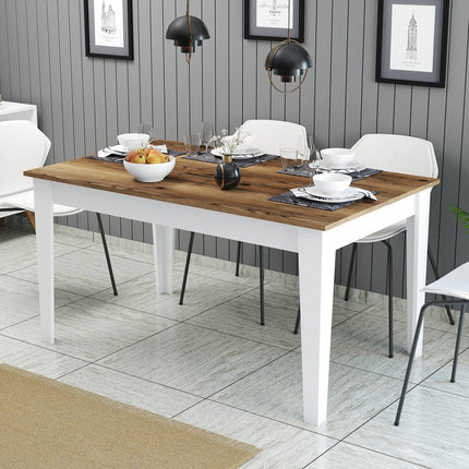 Étkező asztal Milan 520 - Walnut, White-VASBÚTOR