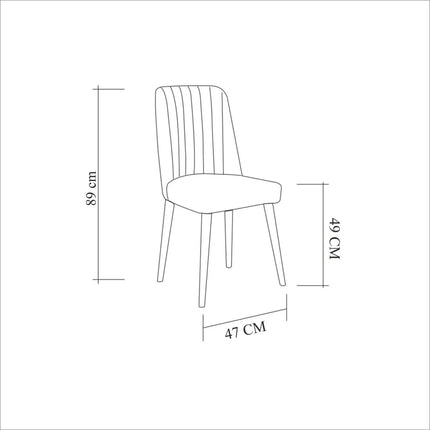 Étkezőgarnitúra (4 db) Costa Atlantic-Fehér Sötétkék-VASBÚTOR