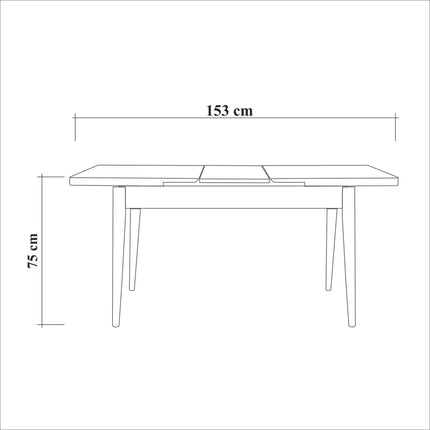 Étkezőgarnitúra(Kihúzható asztal, szék) (5 db) Santiago Atlantic Sötétkék V2-VASBÚTOR