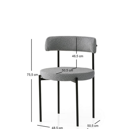 Étkezőszék szett (2 db) Gını - 4012 V2-VASBÚTOR