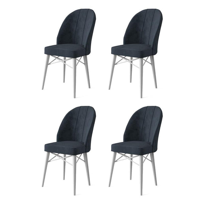 Étkezőszék szett (4 db) Ritim - Antracit, Fehér-VASBÚTOR