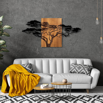 Fa fali dekoráció, Acacia Tree - 329-VASBÚTOR