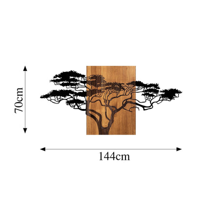 Fa fali dekoráció, Acacia Tree - 329-VASBÚTOR