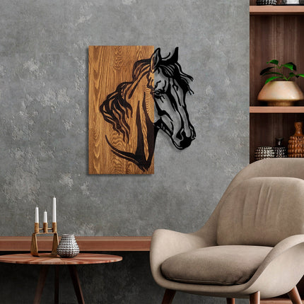 Fa fali dekoráció, Horse 1-VASBÚTOR