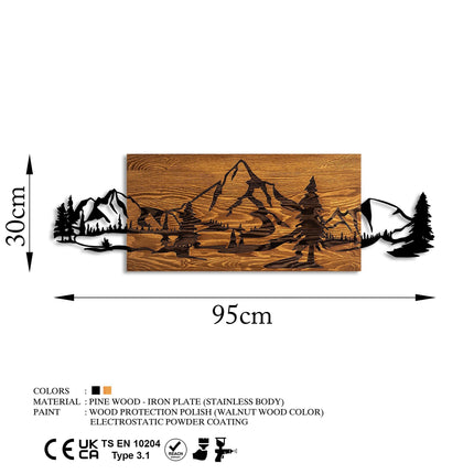 Fa fali dekoráció, Mountain Range-VASBÚTOR