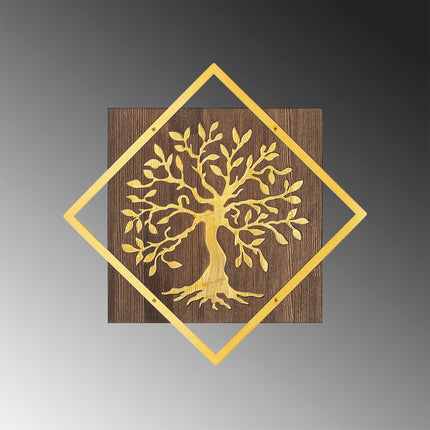 Fa fali dekoráció, Tree v2 - Arany-VASBÚTOR