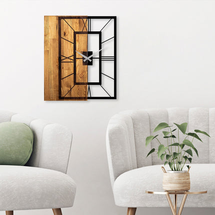 Fali Dekoráció Decorative Wooden Wall Clock, Wooden Clock 37-VASBÚTOR