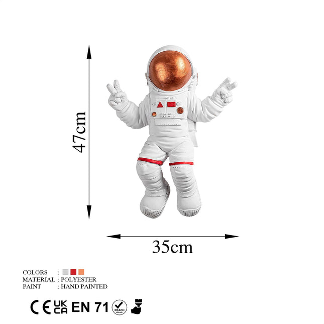 Fali Dekoráció, Peace Sign Astronaut - 3-VASBÚTOR