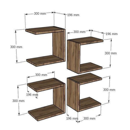 Fali polc Base - Sapphire Oak-VASBÚTOR