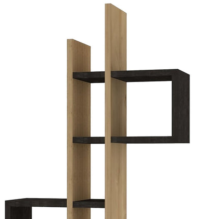 Fali polc Emse - Sapphire Oak, Anthracite-VASBÚTOR