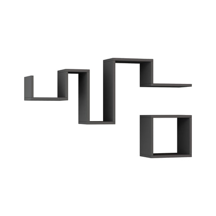 Fali polc Follow - Anthracite-VASBÚTOR
