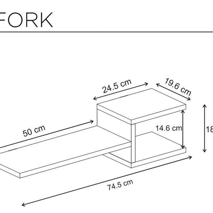 Fali polc Fork - White-VASBÚTOR