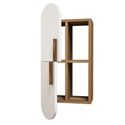Fali polc Rose - Walnut, White-VASBÚTOR