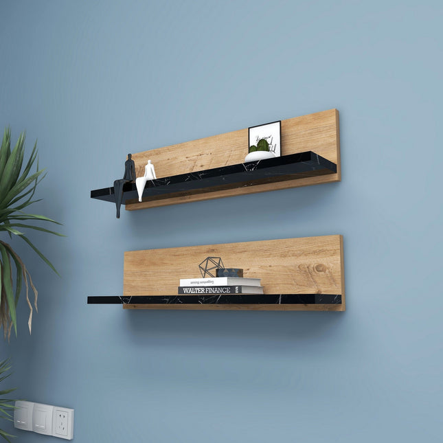 Fali polc Shelf - Fekete-VASBÚTOR