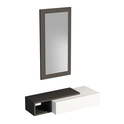 Fali polc Vien - Anthracite, White-VASBÚTOR