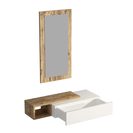 Fali polc Vien - Atlantic Pine, White-VASBÚTOR