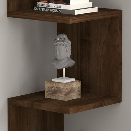 Fali polc Zikzak - Walnut-VASBÚTOR
