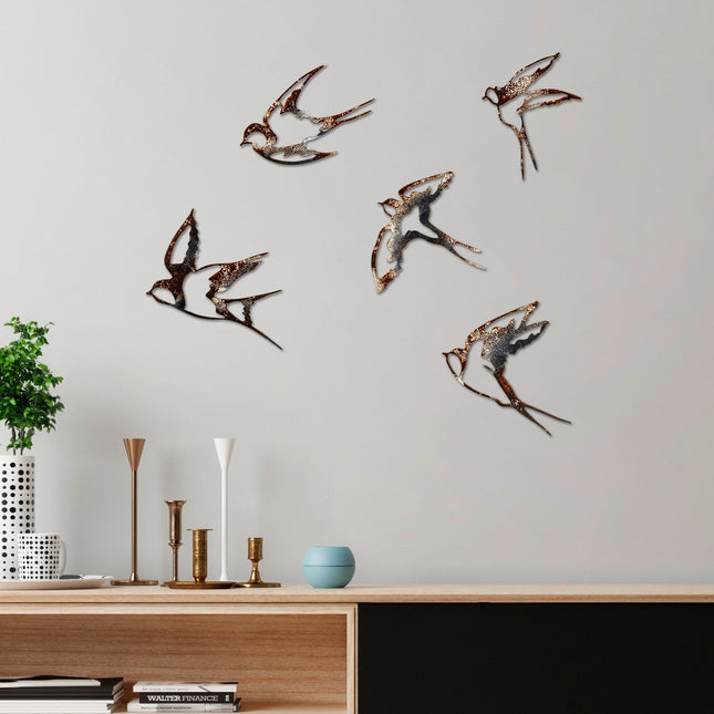 Fém fali dekoráció, Birds-2-VASBÚTOR