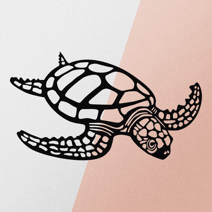 Fém fali dekoráció, Caretta Caretta-VASBÚTOR