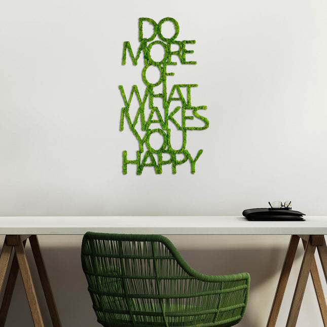 Fém fali dekoráció, Do More Of What Makes You Happy-VASBÚTOR