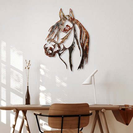 Fém fali dekoráció, Horse - 3-VASBÚTOR