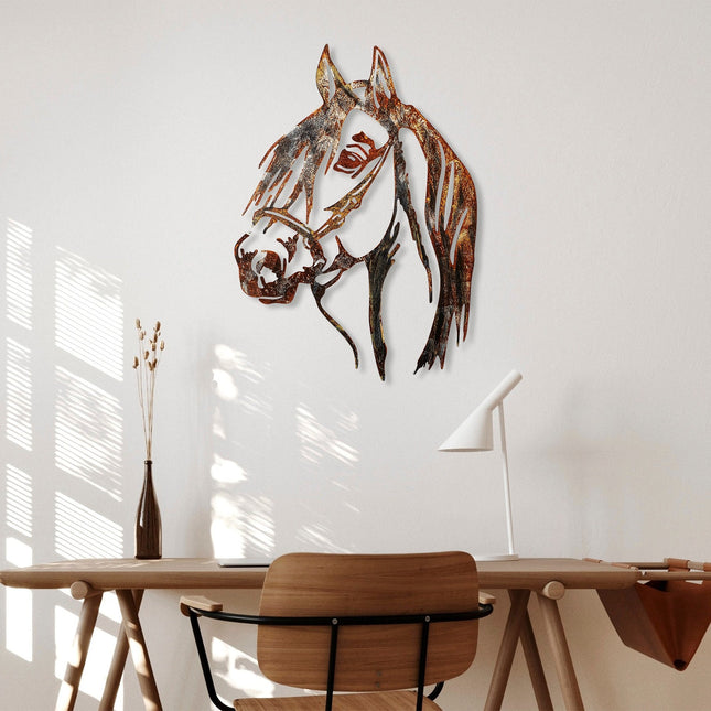 Fém fali dekoráció, Horse - 3-VASBÚTOR