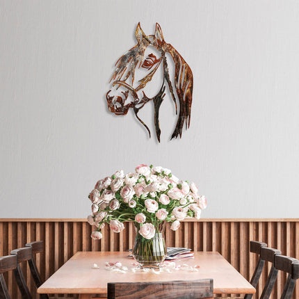 Fém fali dekoráció, Horse - 3-VASBÚTOR