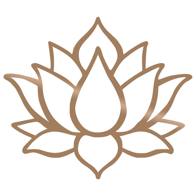 Fém fali dekoráció, Lotus Flower 1 - Copper-VASBÚTOR