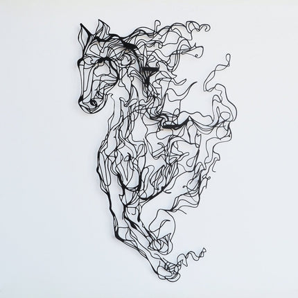 Fém fali dekoráció, Metal Horse Line Art - APT724-VASBÚTOR