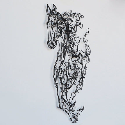 Fém fali dekoráció, Metal Horse Line Art - APT724-VASBÚTOR
