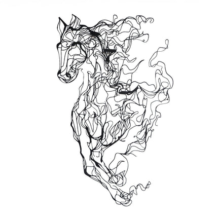 Fém fali dekoráció, Metal Horse Line Art - APT724-VASBÚTOR