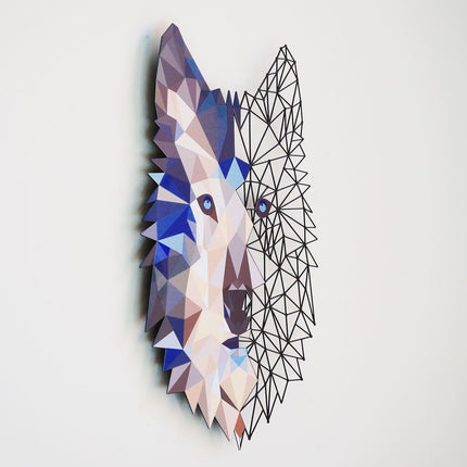 Fém fali dekoráció, Metal Wolf Wall Art - APT721-VASBÚTOR