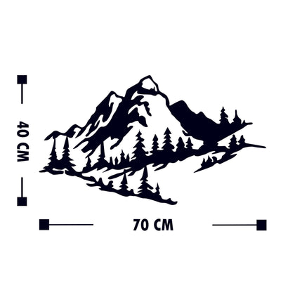Fém fali dekoráció, Mountain 2-VASBÚTOR