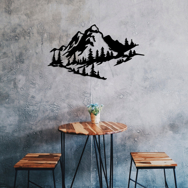 Fém fali dekoráció, Mountain 2-VASBÚTOR