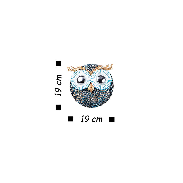 Fém fali dekoráció, Owl 3 - Silver-VASBÚTOR
