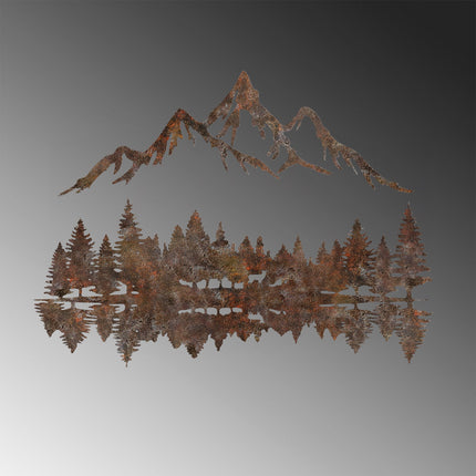 Fém fali dekoráció, Rusty Landscape 2-VASBÚTOR