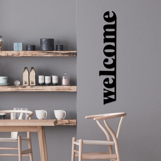 Fém fali dekoráció, Welcome-5-VASBÚTOR