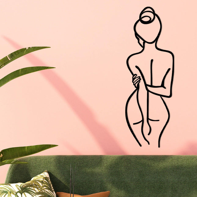 Fém fali dekoráció, Woman Body-VASBÚTOR