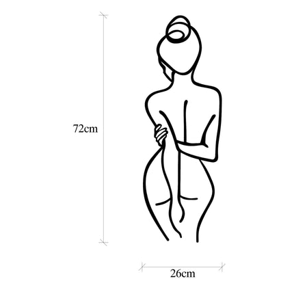 Fém fali dekoráció, Woman Body-VASBÚTOR