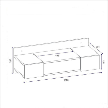 Fésülködő asztal Zakkum - Sapphire Oak-VASBÚTOR