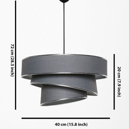 Függőlámpa, Couper - Antracit, Silver-VASBÚTOR