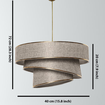 Függőlámpa, Couper - Beige, Arany-VASBÚTOR