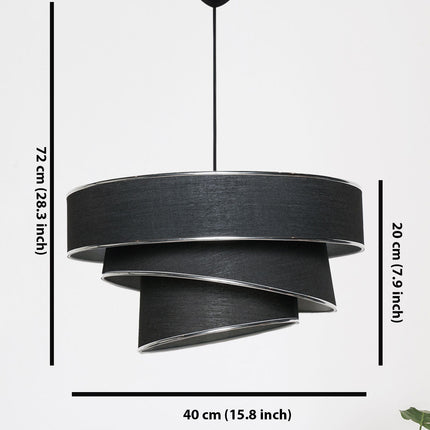 Függőlámpa, Couper - Fekete, Silver-VASBÚTOR
