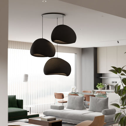 Függőlámpa - Wabi Sabi Claylights - Fekete-VASBÚTOR