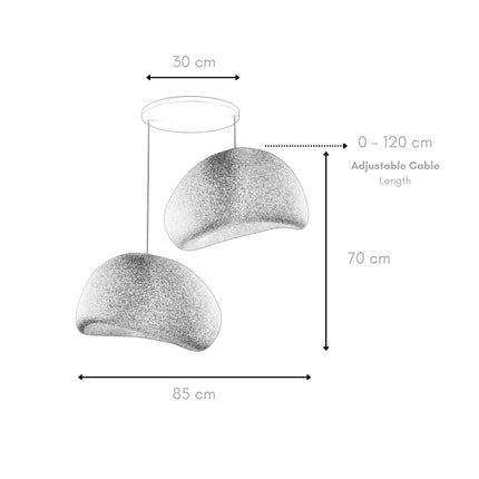 Függőlámpa - Wabi Sabi Dustfalls - Betonszürke-VASBÚTOR