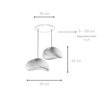 Függőlámpa - Wabi Sabi Grainbeams - Fehér-VASBÚTOR