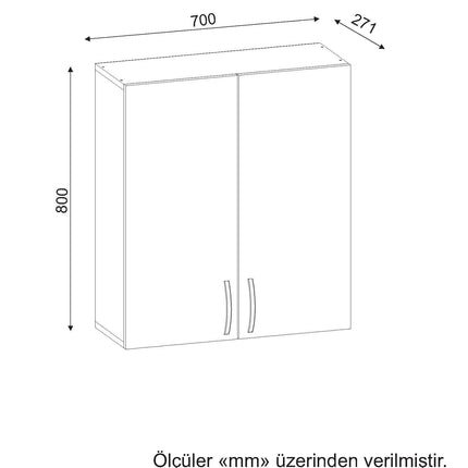 Fürdőszoba szekrény Benito Üst - Fehér-VASBÚTOR